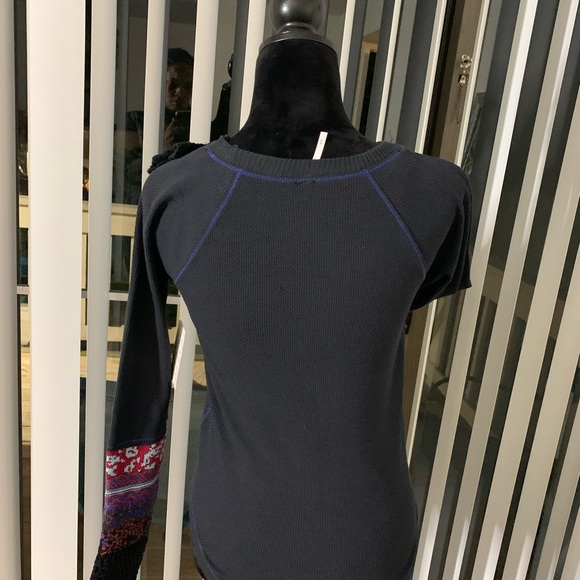 Free People The Mix Cuff Long Sleeve Knit Top - Picture 6 of 9